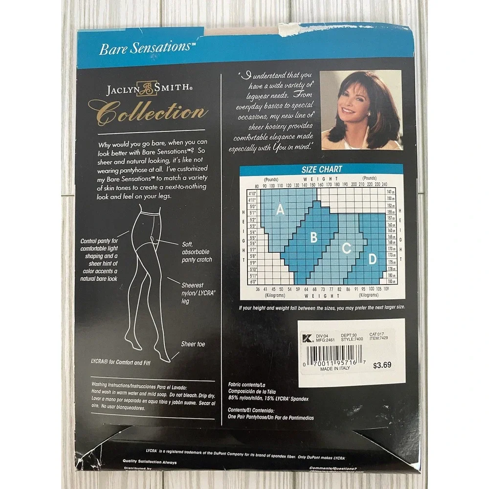 Jaclyn Smith Collection Bare SensationControl Panty 15 Denier‎ Sheer Nylon Lycra
